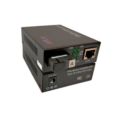 40km Single Mode Fiber To Ethernet Converter Unmanaged With RJ45 port
