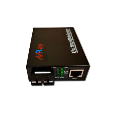 SM 20km Fiber Optic To Ethernet Converter SC Connector 1000Mbps