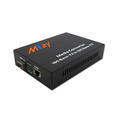 Unmanaged 10G Gigabit Ethernet Fiber Media Converter SPF Slot 1310nm ST
