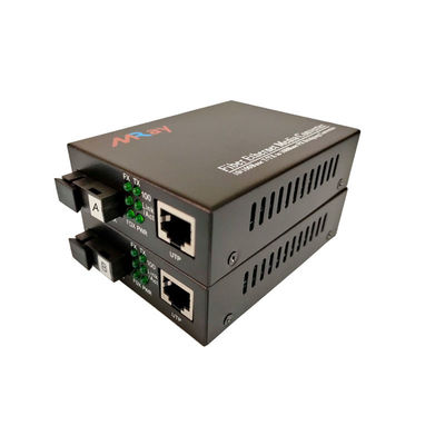 Single Fiber Media Converter , 100Base Tx Fx Media Converter 60km 512KB Cache