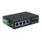 Din Rail Mounted Unmanaged Industrial Ethernet Switch 4 UTP Ports DC52V