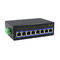RJ45 Industrial Gigabit Ethernet Switch 8 Port 6KV IEEE802.3x