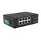 1000M Din Rail 8 Port Poe Switch With Sfp IP30 Industrial enclosure