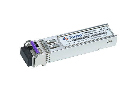 TSB-GE80-54DCR  1.25G BIDI Bi-directional SFP with Single LC Connector 80km 1550nm/1490nm -5℃ ~+70℃